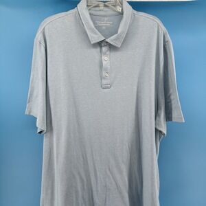 VINEYARD VINES Shirt Mens 2XL EDGARTOWN Polo Golf Performance Light Blue